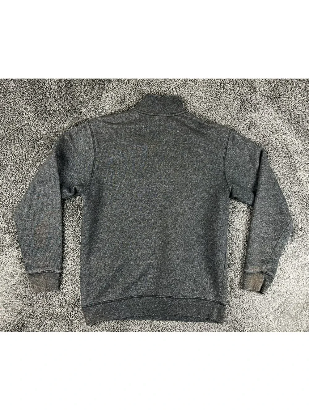 Columbia Great Barlow Basin Pullover Mens M Grey Button Neck Fleece Sweater